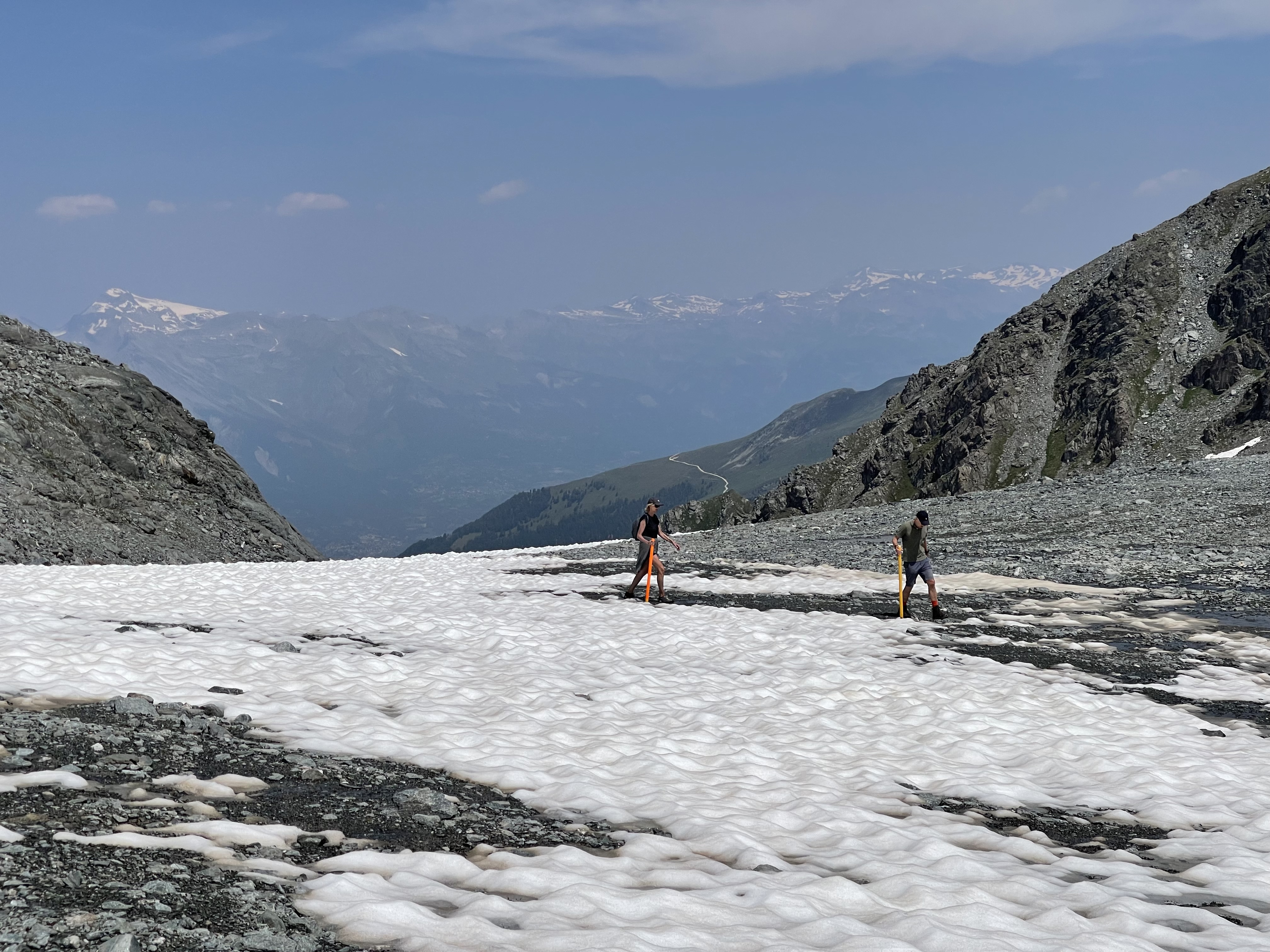 Berglandschap richting Matterhorn